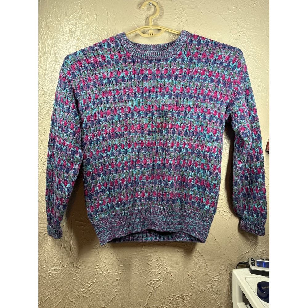Vintage Finalist Knit Sweater 80s 90s‎ Cosby Ugly Biggie Smalls Mens Size Large